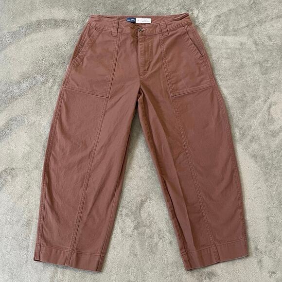 Old Navy High Rise Barrel Leg Jeans Size 8 Utility - Picture 1 of 10